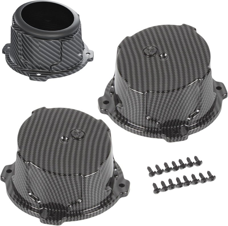 NARPES 2PCS for 2'' and Below Universal Speaker Tweeter Boxes for UTV ATV RV Boat Trunk Trailer Golf Cart Marine Enclosures Pods Mount Spacer Rear Deck Kick Panel Box (Carbon Fiber Style, 2 inch and Below) - Image 1